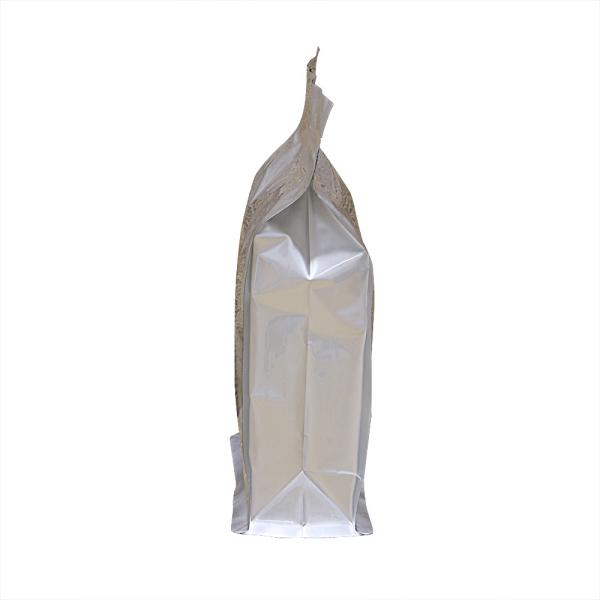 Stand up Eight Sides Sealed Aluminum Foil Plastic Coffee Zipper Pouch