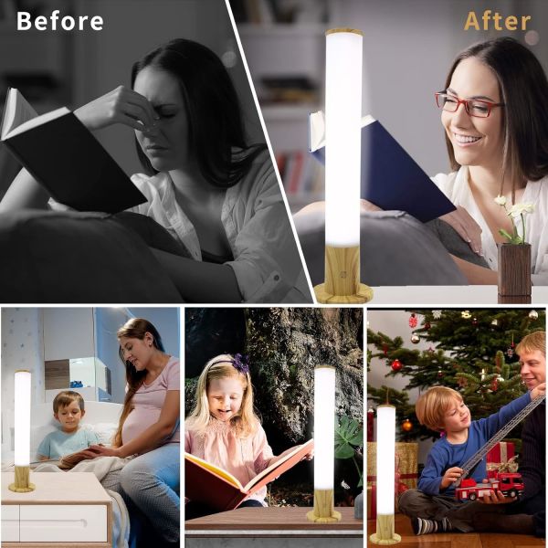 Cylindrical Daylight Simulation Lamp 10000LUX with APP Control and 16W Power for Mood Relief