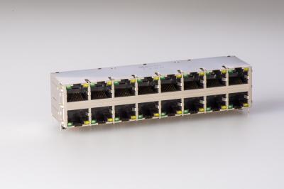 Magnetic RJ45 Ethernet Jack RMA-392G-160F13-22  2 x 8 Port PBT