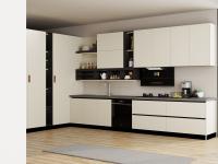 Armário de cozinha de madeira modular feito sob medida com ilha