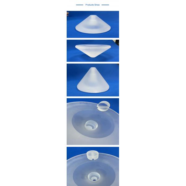 Carved Quartz Glass Cone High Precision With Threaded Hole
