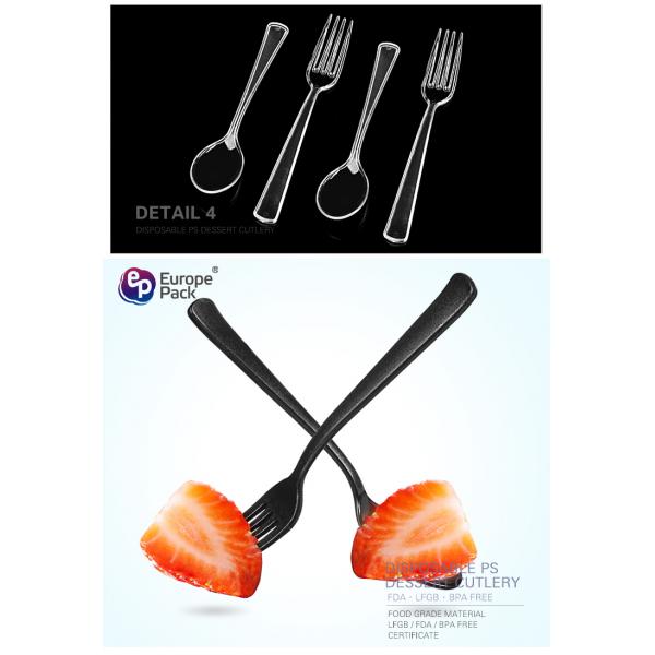 China Manufacturers Supplies disposable plastic black cutlery set for food