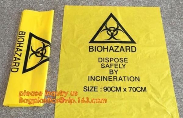 o saco waste médico do biohazard plástico, Biohazard ensaca, sacos Waste médicos, Ziplock plástico médico do LDPE dos sacos clínicos do desperdício