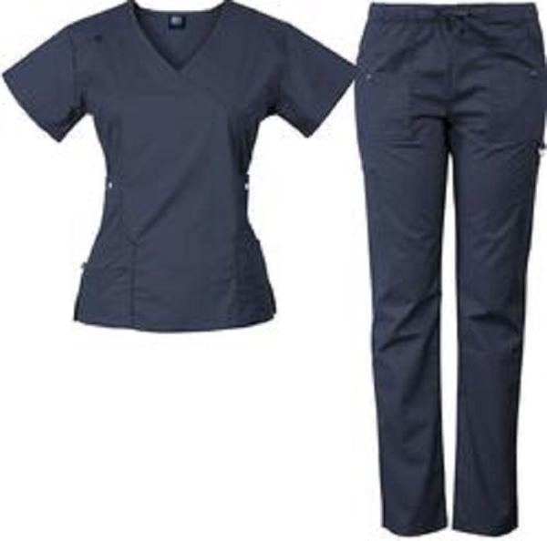 factory custom logo solid color scrub top and pants stretch scrub uniform nursing sets
