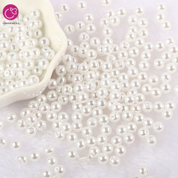 Wholesale High Quality  Glass Straight Hole Peal Beads Loose  Pearls for DIY Jewelry Earring Pendant Accessory