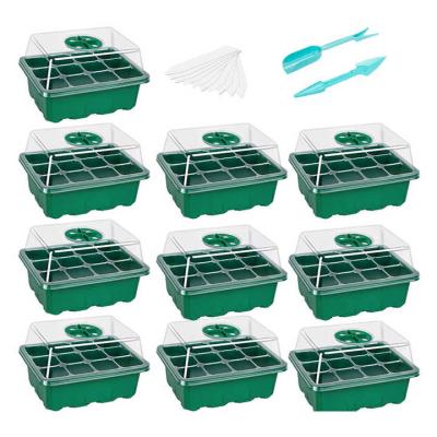 Drainage Holes Plastic Plant Seedling Trays 1 Pack of 12 Trays for Optimal Plant Growth