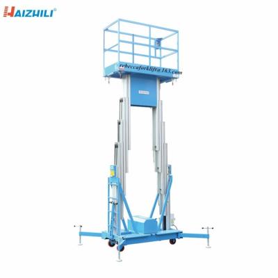 300kg 6m double mast aluminium aerial work platform with cheap price