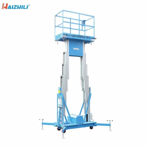 300kg 6m double mast aluminium aerial work platform with cheap price