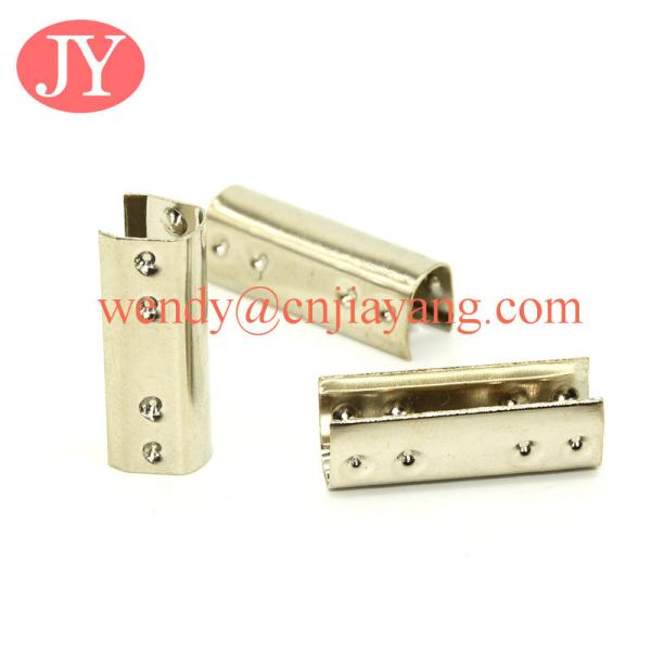 jiayang U shape metal crimp shoe lace tip aglet for cord