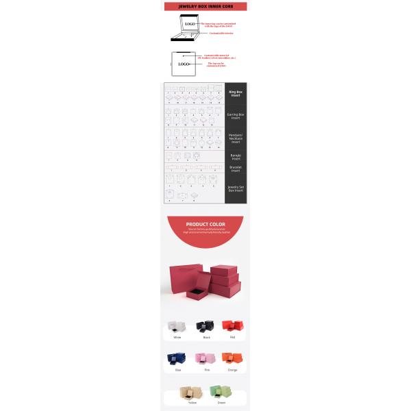 Paper jewelry Gift Box Packaging Eco Friendly Cardboard red Magnetic Jewelry Box