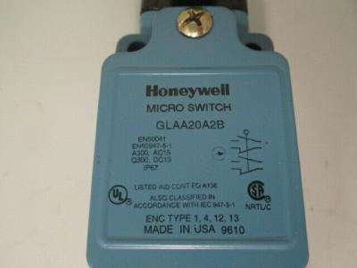 Honeywell GLAA20A2B Snap Action Limit Switch Side Rotary 10A 600 VAC 250 VDC Zinc GLA Series