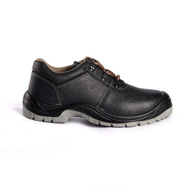 Slip Resistant Puncture Resistant Cow Leather Comfortable PU Sole Worker Safety Shoes