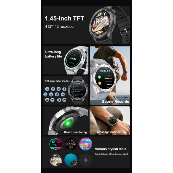 G54 Round Smartwatch 1.45