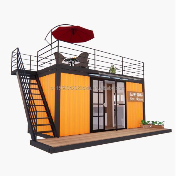 Hôtel 20 pieds Container portable Boutique de vêtements Café préfabriqué Magasin mobile Entrepôt