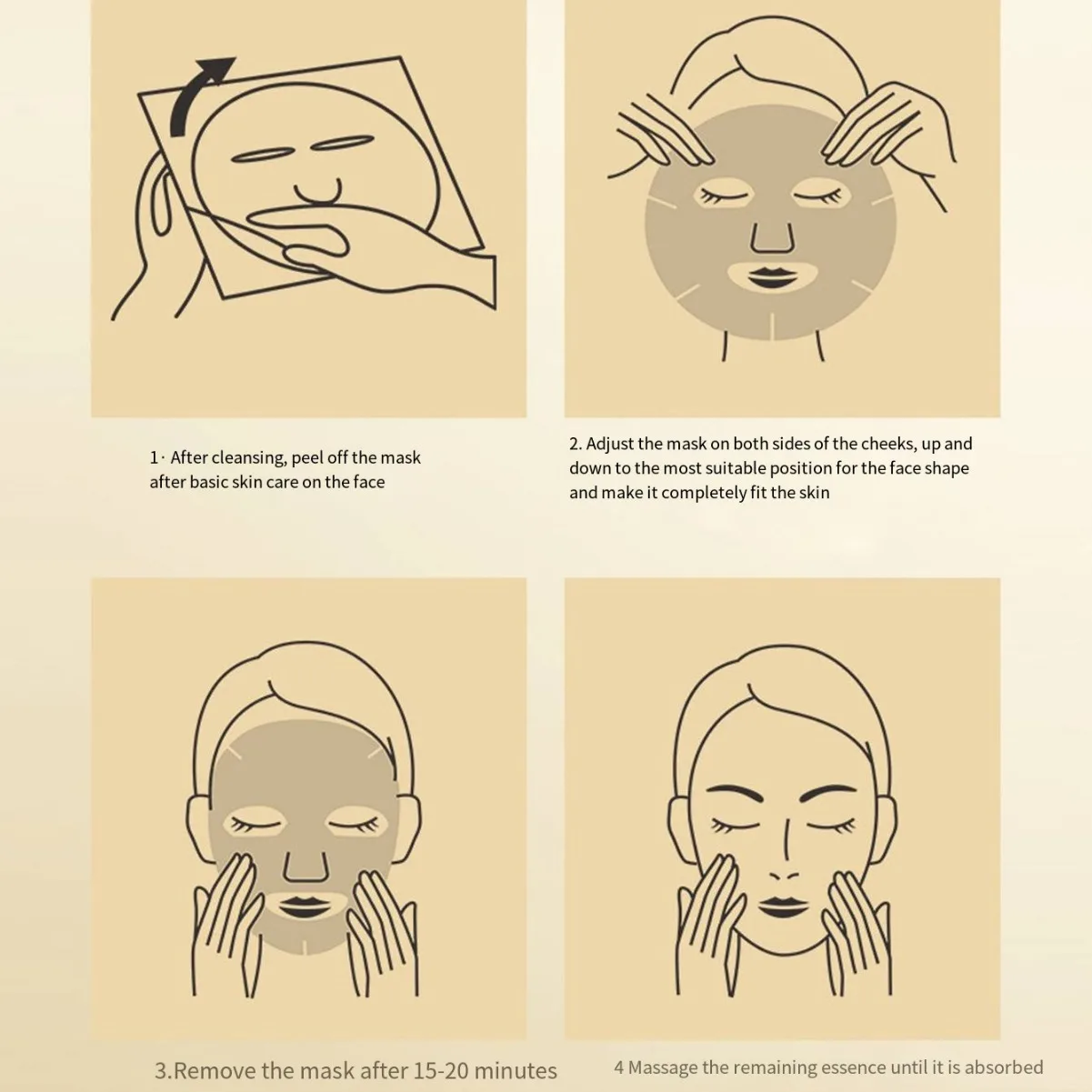 Customized Facial Care Mask 24k Gold Hydrating Collagen Face Mask Sheet Brightening