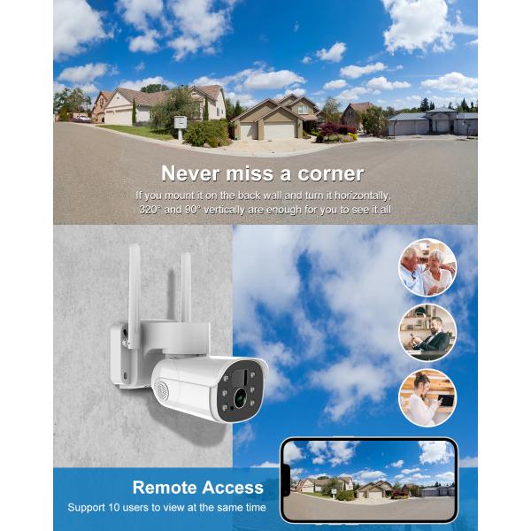 Солнечная батарея PTZ Bullet Camera Tuya Smart PIR Motion WiFi 2MP CCTV IP-камера безопасности