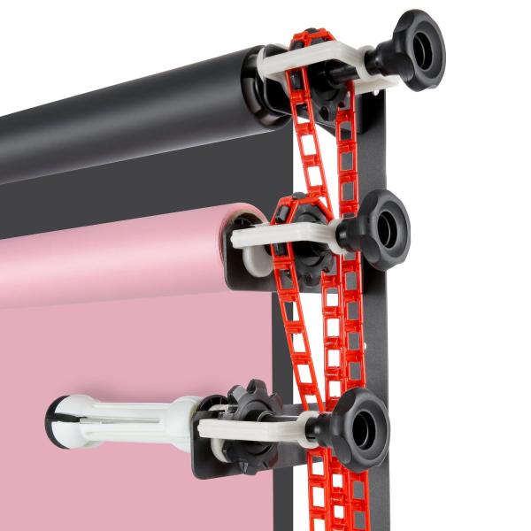 Photography 4 Roller Wall Mounting Manual Background Support System for Paper Backdrop