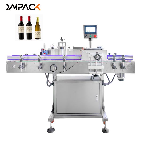 Sticker Bottle Labeling Equipment Machine For Round Container Distilleries 100BPH