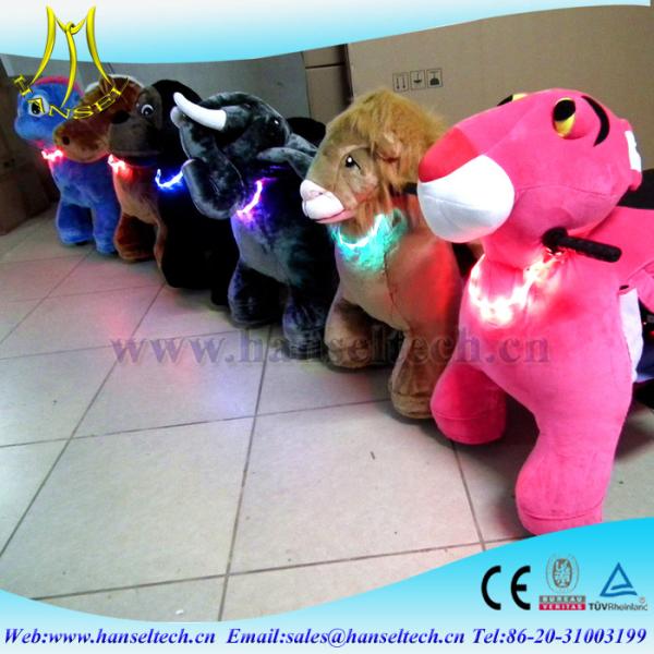 Hansel amusement ride manufacturers battery operated dinosaur toys giant animals kids riding giant plush animals kids