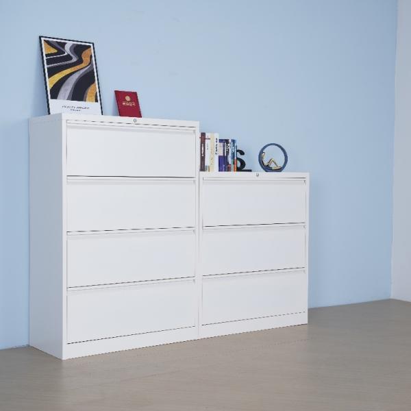 4-Drawer Modern Design Steel Vertical Filing Cabinet Adjustable Office Storage Furniture for Home Warehouse Workshop