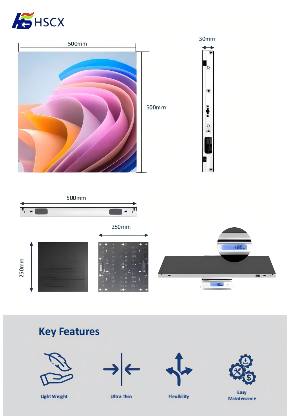 P2.6 Indoor ultra-thin double-sided LED display screen