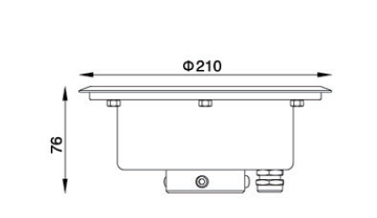 15W Underwater LED Fountain Lights With Middle Hole Diameter 51mm Stainless Steel Material