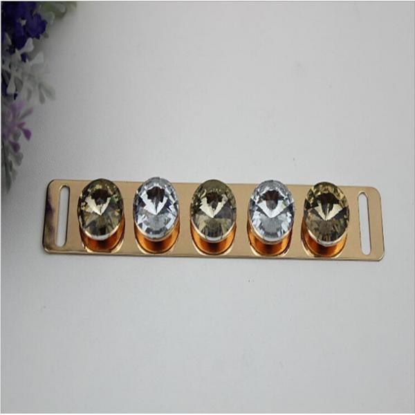 Hot selling iron material light gold diamond decorative shoes metal buckles