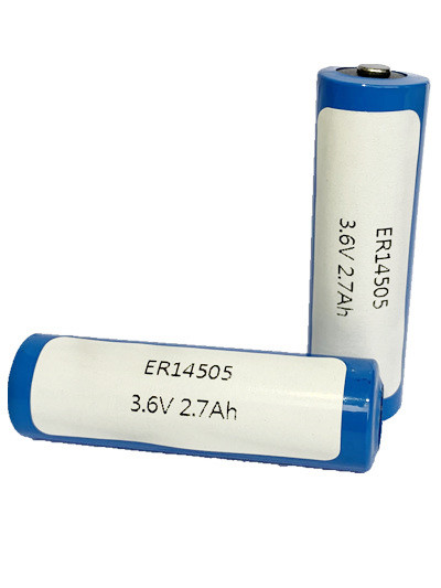 ER14505 High Capacity 2700mAh 3.6V Lithium Thionyl Chloride Battery with Wide Temperature Range