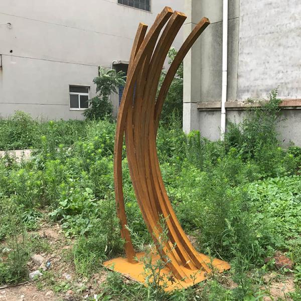 200cm Corten Steel Sculpture 6.5ft Large Metal Garden Art Rustic