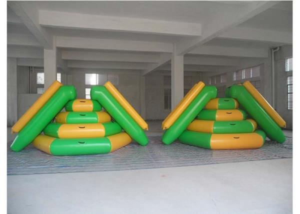 Heat - Welding Seams Inflatable Floating Slide 3*2.2*1.8m For Water Park / Lake