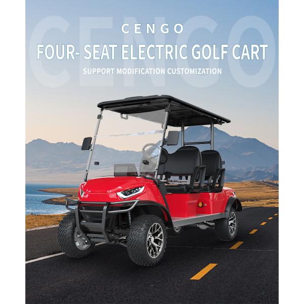 Max Speed 25-30km/h Front Disc Rear Disc Brake System NL-JY4.G 4 Passenger Electric Hunting Car Electric Golf Cart for Club