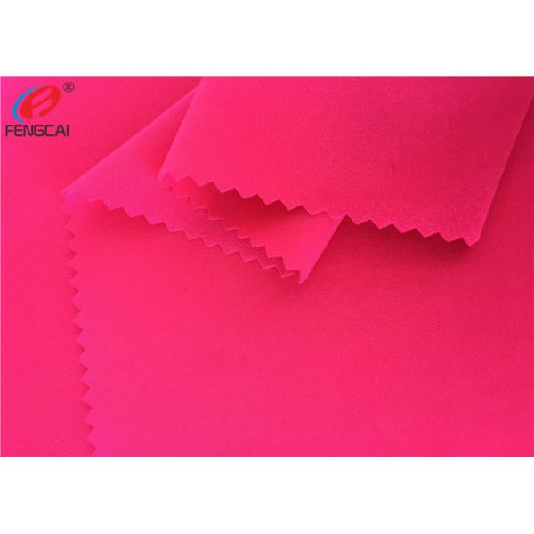 Polyester Spandex Fabric , Knitted Stretch Anti Microbial Swimwear Fabric