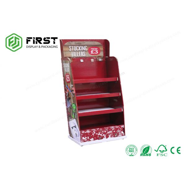 Recycled Paper Custom Corrugated Cardboard Display Stands With High Quality Printing