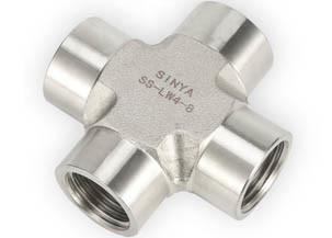 Duplex 3/4 Bsp Thread Stainless Steel 316 Pipe Fittings Cross