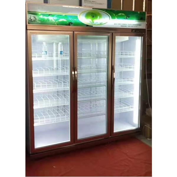 Air Cooling 3 Glass Door Display Freezer Supermarket