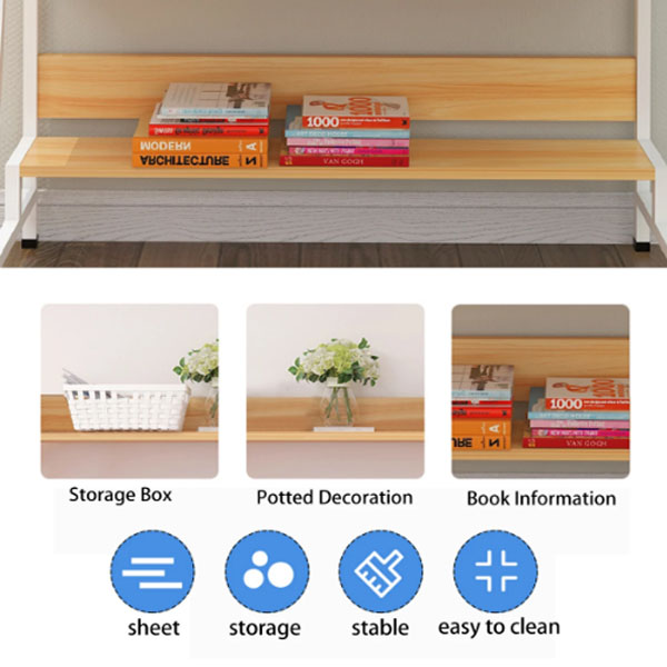 Gaming Desk Design Foldable Bookshelf Metal and Wood Office Furniture for Home Office