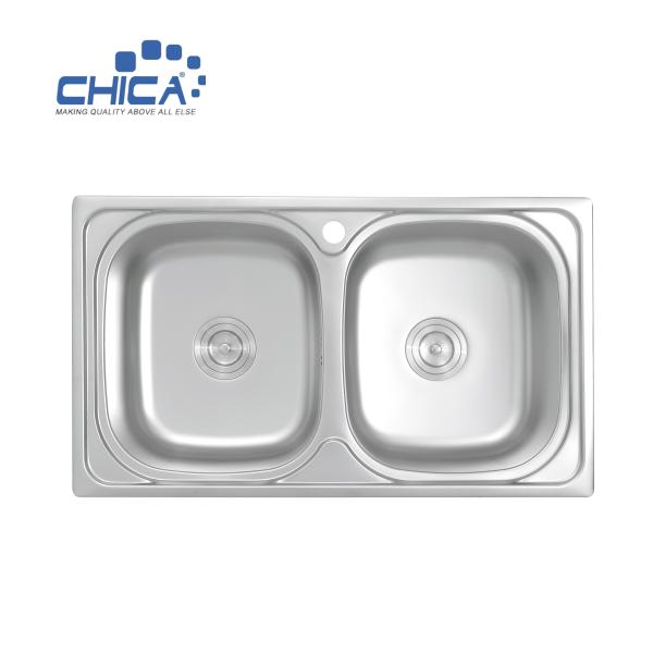 technology advanced stainless steel topmount kitchen sink double bowl kitchen sink for hotel