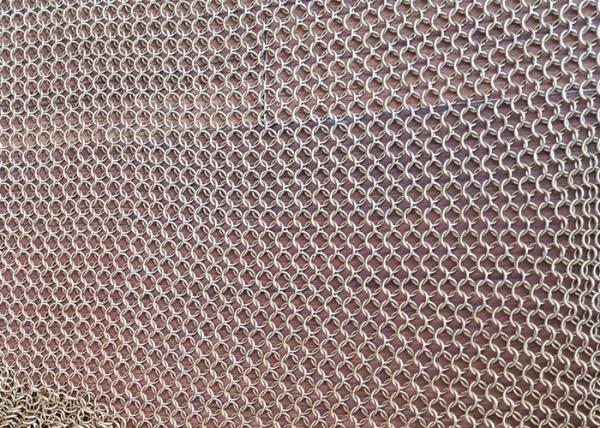 Architectural Drapery Metal Ring Mesh For Isolation Wall Screen