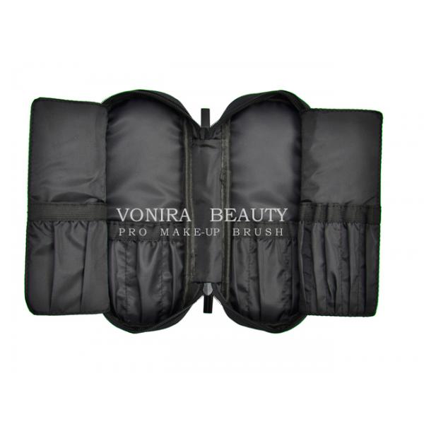 Профессиональный держатель косметик черноты большой емкости сумки щетки макияжа молний двойника