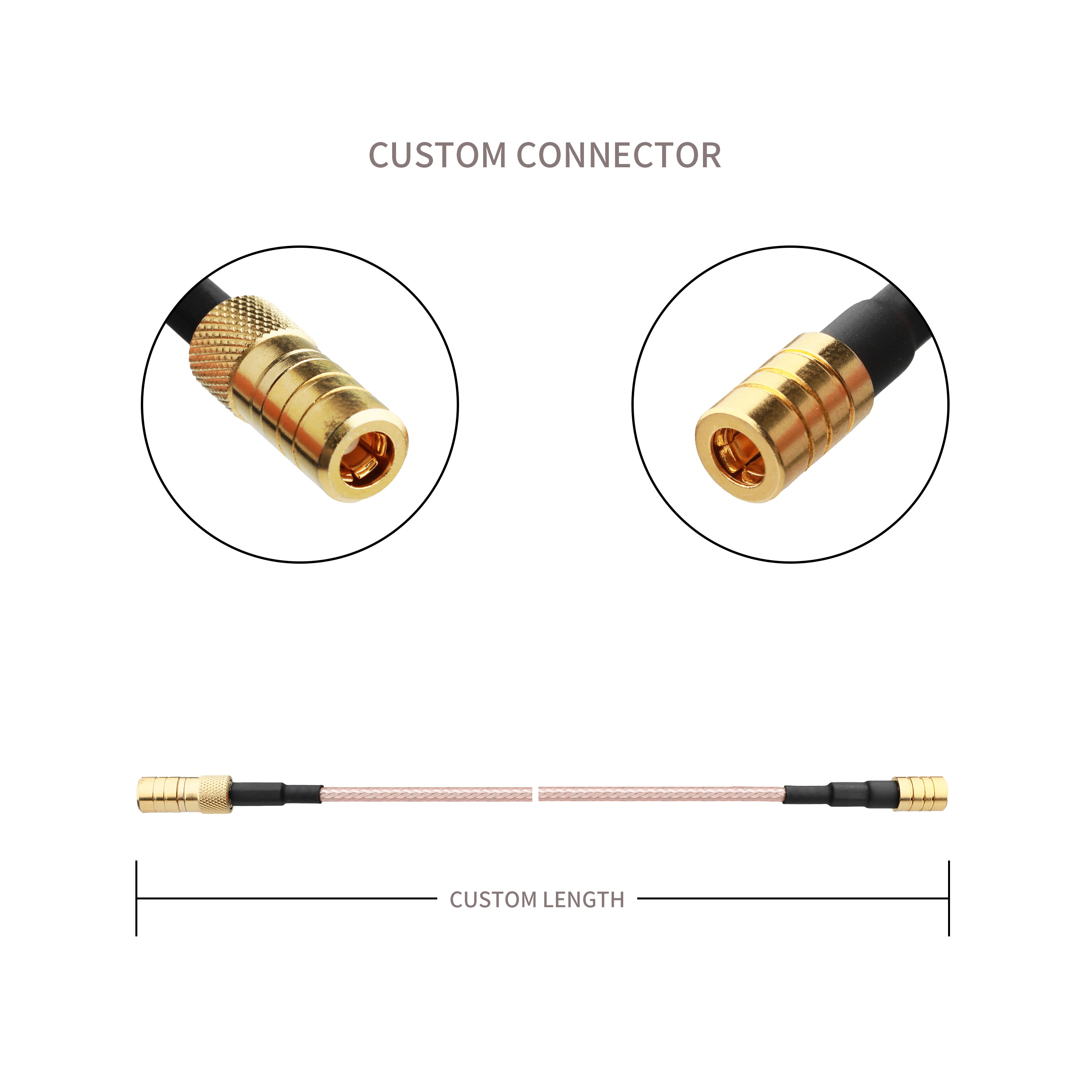 Smb-75 750hm к Smb 50ohm Коаксиальный кабель RF с низкой потерей 75 Ohm