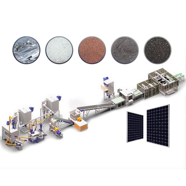 Linha de produção de máquinas de reciclagem de painéis solares totalmente automáticos para instalações de fabricação