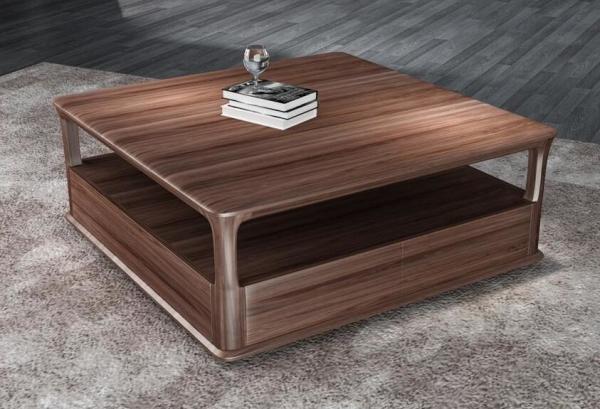 2017 New Walnut Wood Case Good Furniture Design Living room Coffee table& Tea table with Storage side Drawers