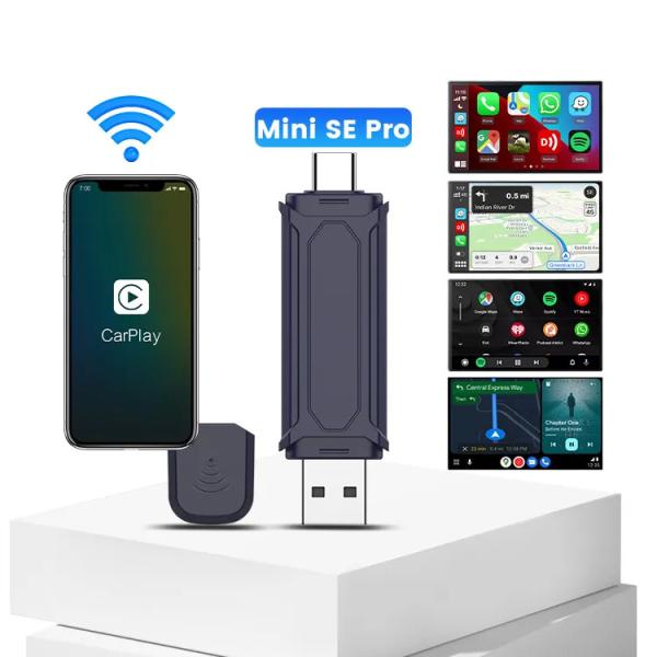 Se Pro More Apps Music Gps carlinkit USB Mini Wireless Adapter Carplay  Universal Dual Channel Android Auto Ai Box for Cars apple