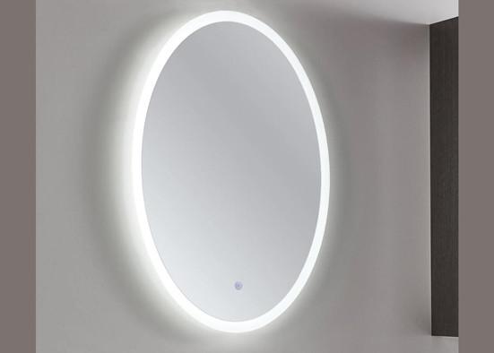 Hotel Oval LED Bathroom Mirror , Modern Oval Bathroom Wall Mirror With LED Lights