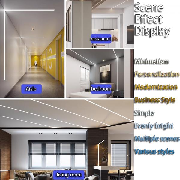 COB Линейная лампа Алюминиевая лопатка с глубиной 10 мм и модель SMD5630 Bead