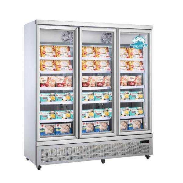 750W Supermarket Glass Door R290 Frozen Food Display Freezer 1500L