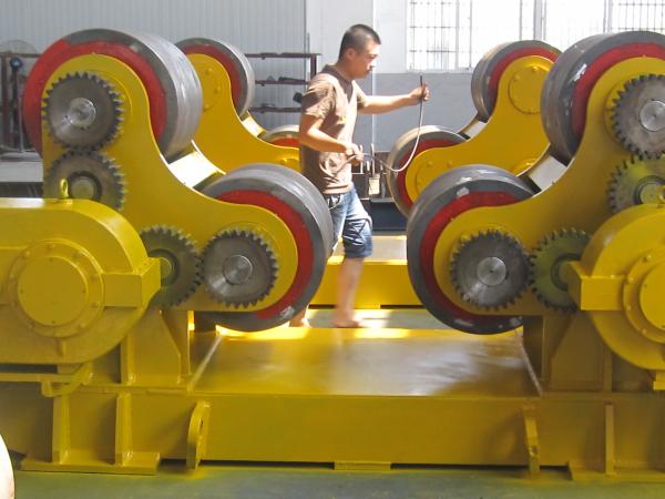 Self Alignment 200T Tank Turning Rollers with Metal Wheels Double Motors Synchronous Drive