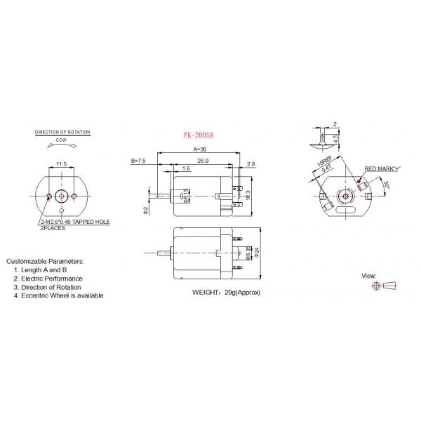 FK-280 Mini Household Electric Motors Carbon Brush 6v 12v 24v DC Electric Motor