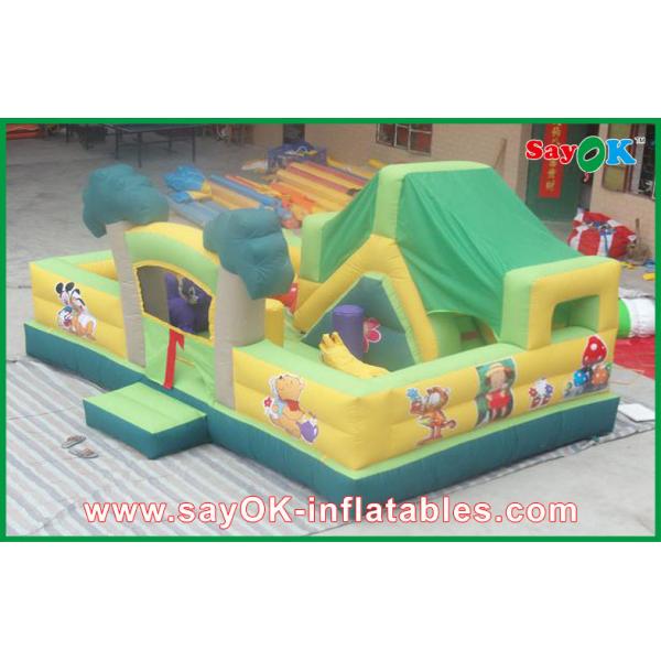 Подгонянный замок безопасности раздувной оживлённый/зрелищность детей города потехи