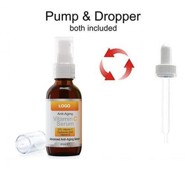 Sérum de vitamine C de marque de distributeur d'OEM pour la peau de visage blanchissant le sérum anti-vieillissement anticipé